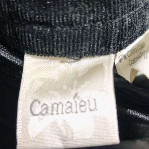 Black midi corduroy skirt Camaieu like new