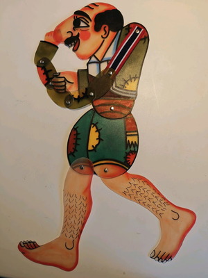 Karagiozis figure new, professional plastic shadow theater