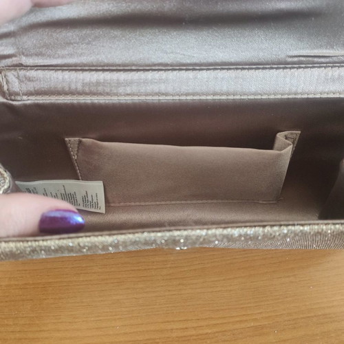 Envelope bag used, rose gold silver color