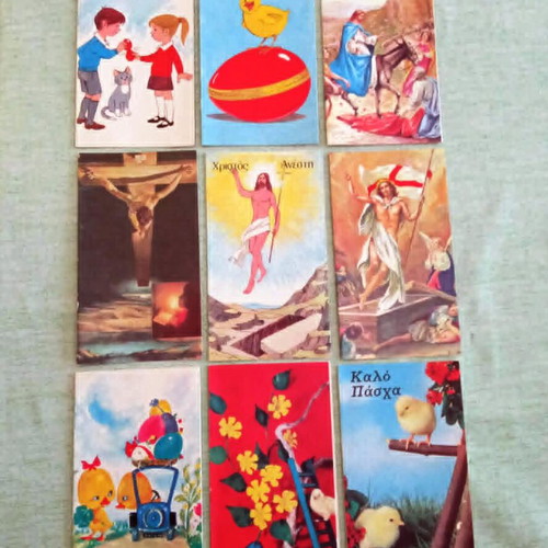 Easter postcards vintage collection of 9, like new