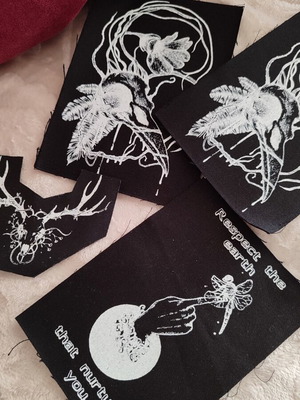 Patch set of 4 new with unique handmade designs