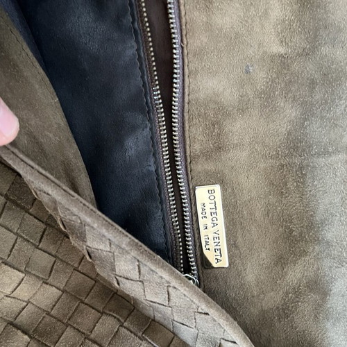 Bottega Veneta suede shoulder bag like new, brown