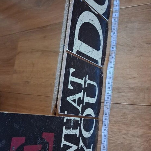 Wooden vintage wall decor "Do What You Love" mirror