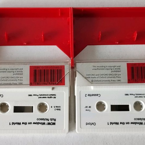 Vintage English learning cassettes used, 90s