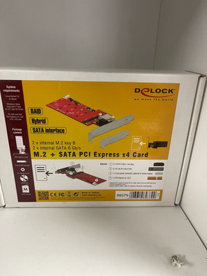 DeLock PCIe x4 2x Internal M.2 + 2x SATA 6 Gb/s with RAID new
