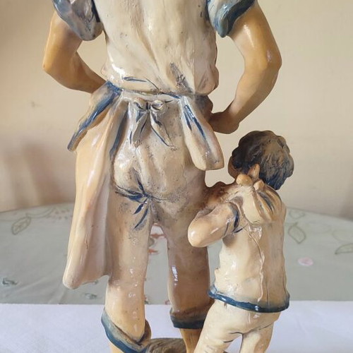 Vintage Italian Capodimonte statue signed F. Merli