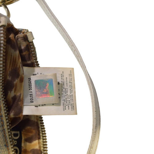 Dolce & Gabbana vintage denim shoulder bag with leopard lining used