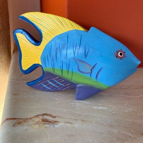 Wooden decorative fish new, hand-carved and hand-painted
