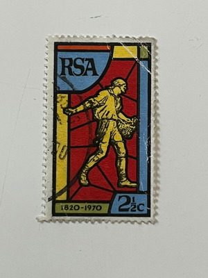 Vintage South Africa 1970 Stamp Bible Society 150 Years The Sower used