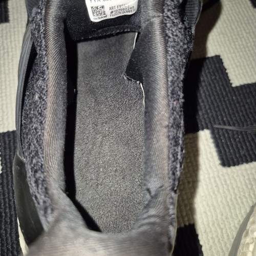 Adidas Ultraboost black running shoes, size 42