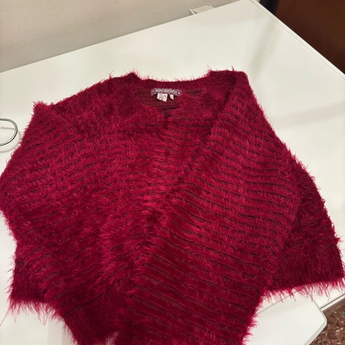 Attrattivo cardigan M used, short, burgundy