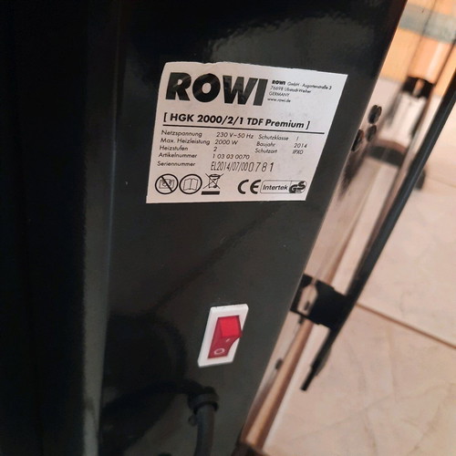 Rowi electric radiator body with glass panel like new