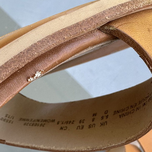 Clarks Narrative leather sandals size 39, tan, like new