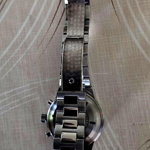 IWC GST Chronograph IW370713 watch like new, stainless steel, silver dial