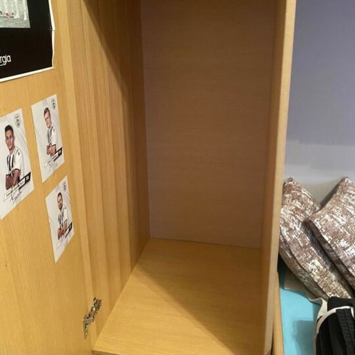 Bedroom furniture set new with bed, wardrobe, shelves and desk