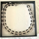 Swarovski luxury set necklace and bracelet with black enamel and pavé crystals