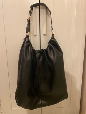 Vassia Kostara leather shoulder bag like new, black