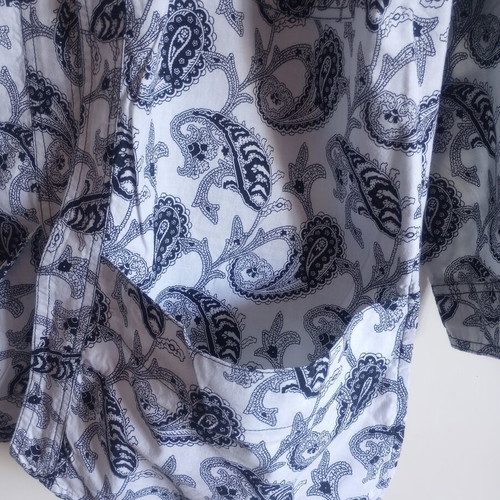 Cotton kimono jacket like new with paisley pattern black and white