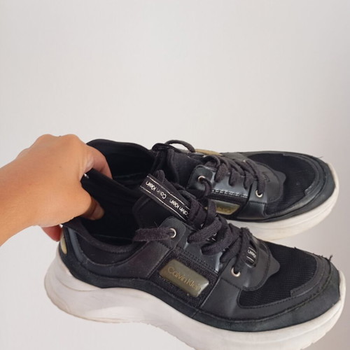 Calvin Klein sneakers size 39 used, black and white