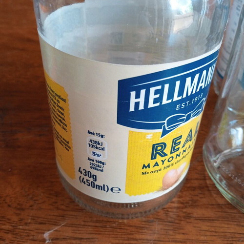 Glass jars like new, pack of 6, 430 grams capacity