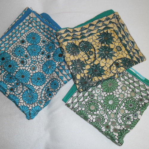 Decorative pillow covers new, handmade from India, 44x44 cm