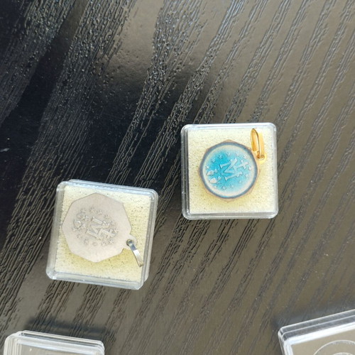 Vintage religious pendants Our Lady of Lourdes, set of 2, new