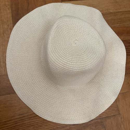 Straw hat like new, beige, one size