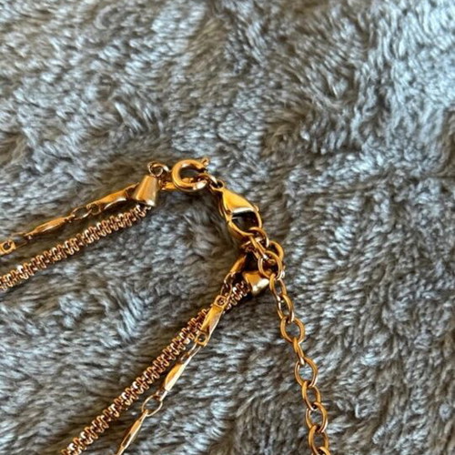 Guess double necklace, gold color