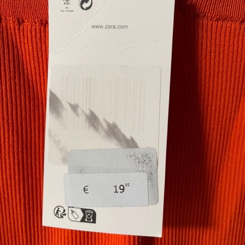 Zara midi skirt orange new with back slit