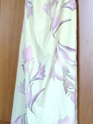 Floral dress size L backless, new, yellow and pink