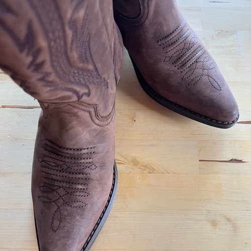 Santiago cowboy boots like new, brown, size 37.5