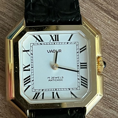 VADUR Vintage Women's Mechanical Watch NOS, White and Gold