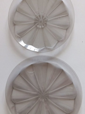 Coasters set like new, 11 plastic German pieces, two sizes