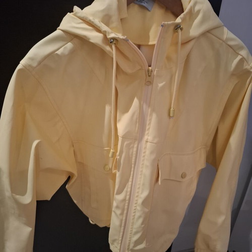 Pull & Bear yellow windbreaker jacket size S like new with hood