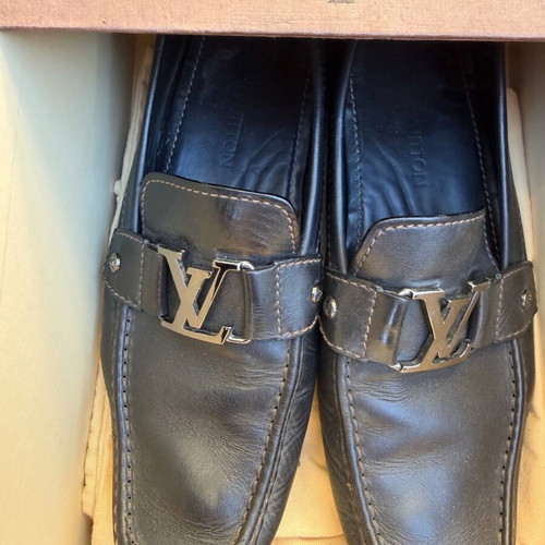 Louis Vuitton shoes used, black, size 43, moccasin style
