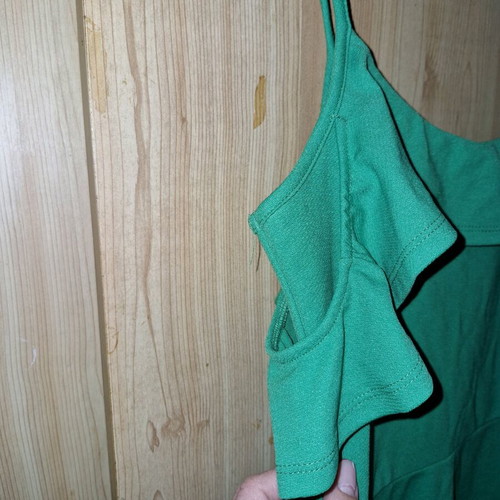 Pink Woman dress green size XL like new with straps