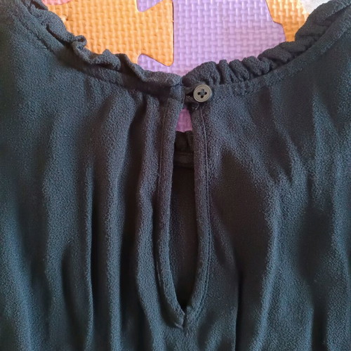 Marks and Spencer dress large with embroidery like new, black