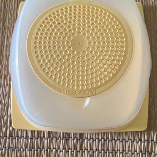 Tupperware cheese container slightly used with scratches