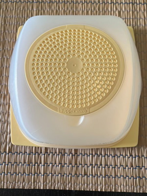 Tupperware cheese container slightly used with scratches