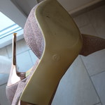 Pink gold high heels