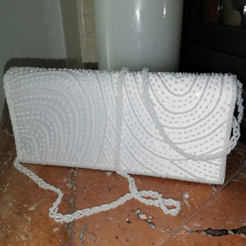 Adrianna Papell bridal clutch handbag like new