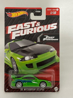 Hot Wheels The Fast & The Furious 1996 Mitsubishi Eclipse green new
