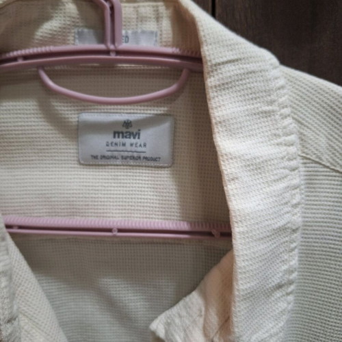 Mavi men's dress shirt large beige like new