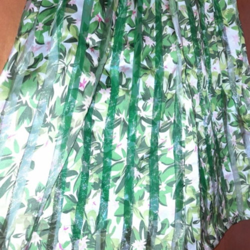 Satin midi skirt
