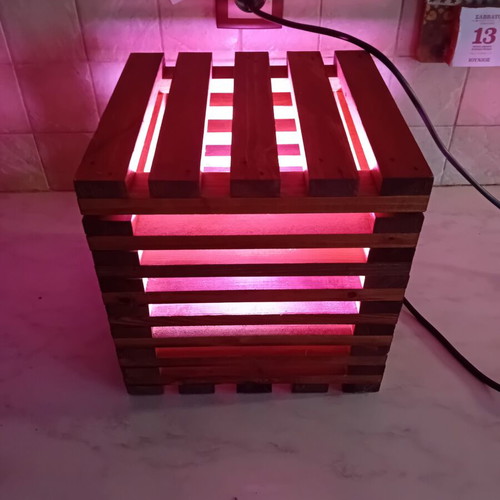 Portatif handmade lamp from ecological materials like new