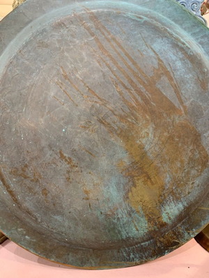 Σινί μεγάλο χάλκινο σφυρήλατο μεταχειρισμένο από τις αρχές του 20ου αιώνα