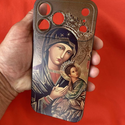 iPhone 17 Pro Max Silicone Case "Η Θεοτόκος με το Βρέφος Ιησού" New