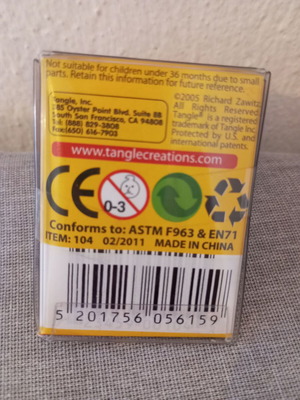 Tangle Jr. Sparkle Clear Multi-color Retro Fidget Toy 2011