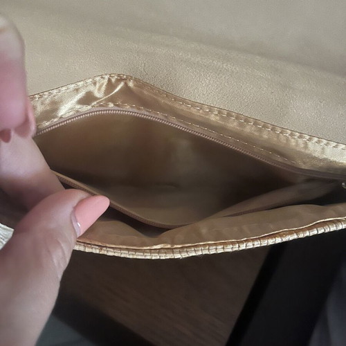 Straw envelope bag Verde like new, beige crossbody