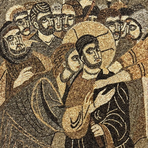 The Kiss of Judas Mosaic like new on plywood 57x47 cm